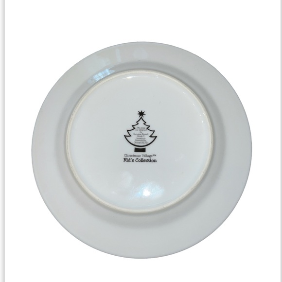 Christmas Village Kid Collection Santa Claus Child Designer Cookie Plate7-1/2" - Picture 2 of 3